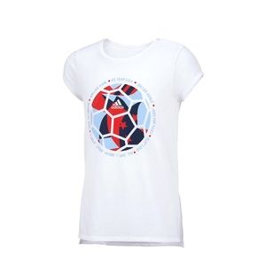 Adidas Girls Round Neck Short Sleeve Graphic Shirt